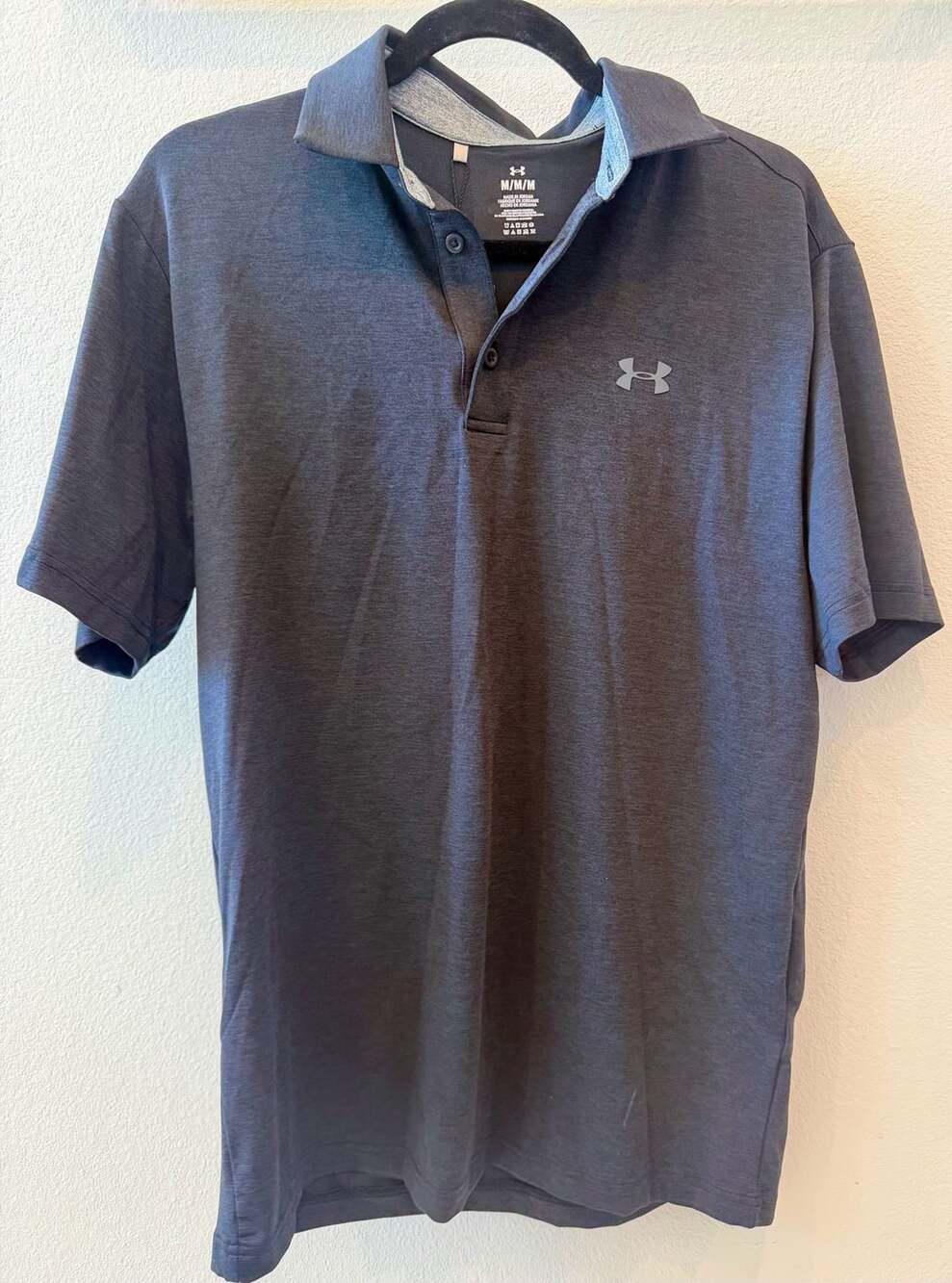 NWT Under Armour Men's Playoff Polo 2.0 Heather Grey Golf Shirt M 888-21